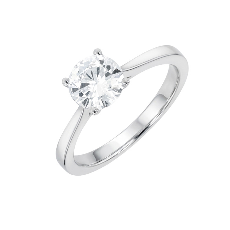 Solitaire diamant 1.10 carat or blanc 3.45g Comme neuf -  reconditionné disponible sur Gemme Les Bijoux
